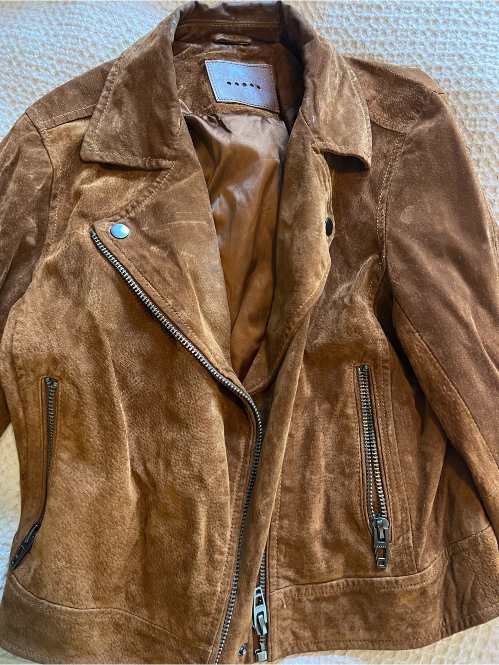 Women's Brown Suede Moto Jacket